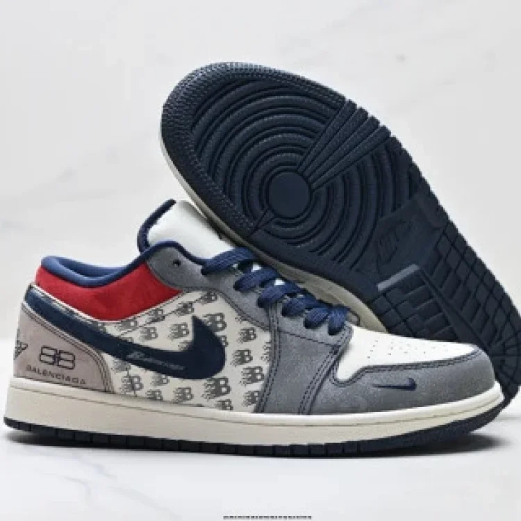 Nike Air Jordan1 Low Top-Grain Leather Casual Shoes