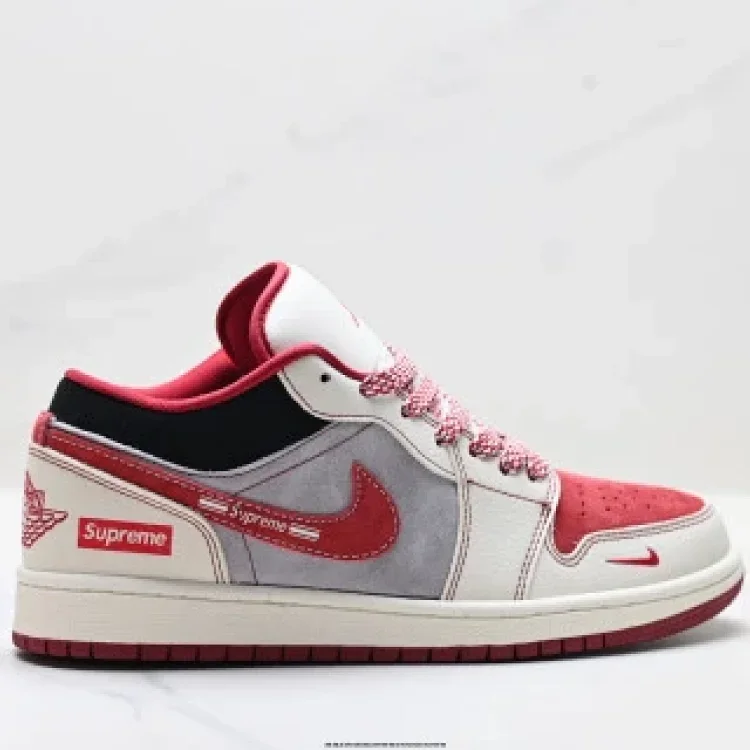 Nike Air Jordan1 Low Top-Grain Leather Sneakers