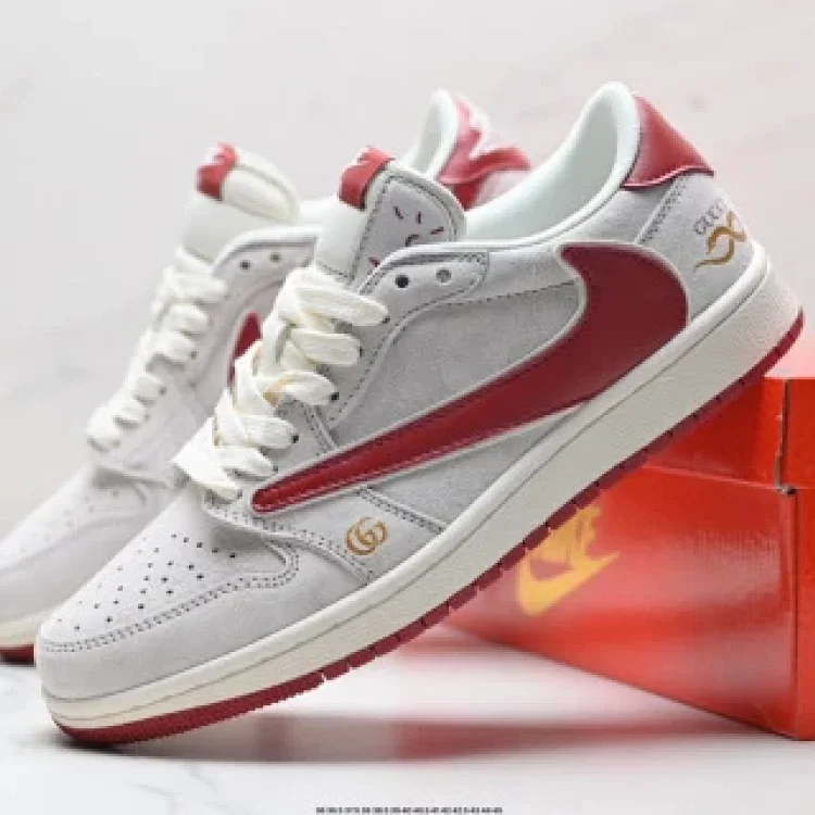 Nike AJ1 Travis Scott DIY Low Hoops Shoes