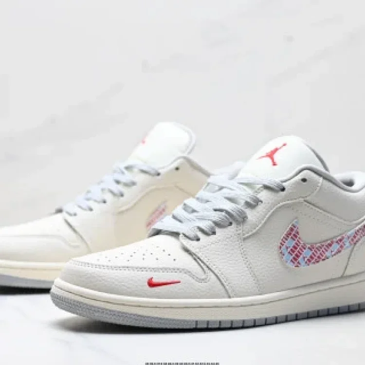 Nike Air Jordan1 Low Real Leather Casual Shoes Official Colorway