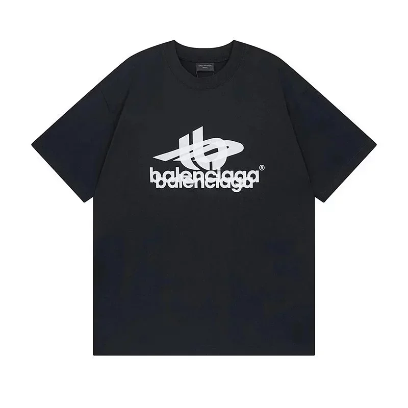 Balenciaga Double-Logo Black T-Shirt