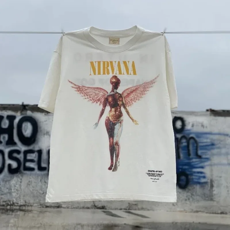 Vintage NIRVANA White Graphic T-Shirt