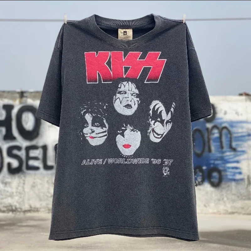 KISS Black T-Shirt ALIVE/WORLDWIDE '96-'97