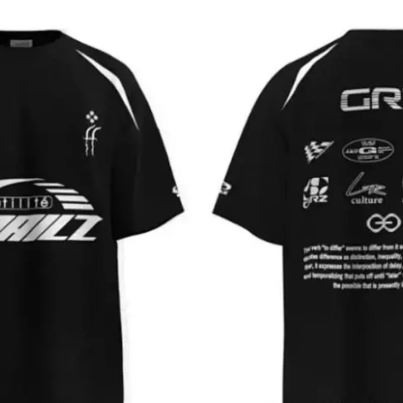 TRAILZ Black Tees: White Graphics