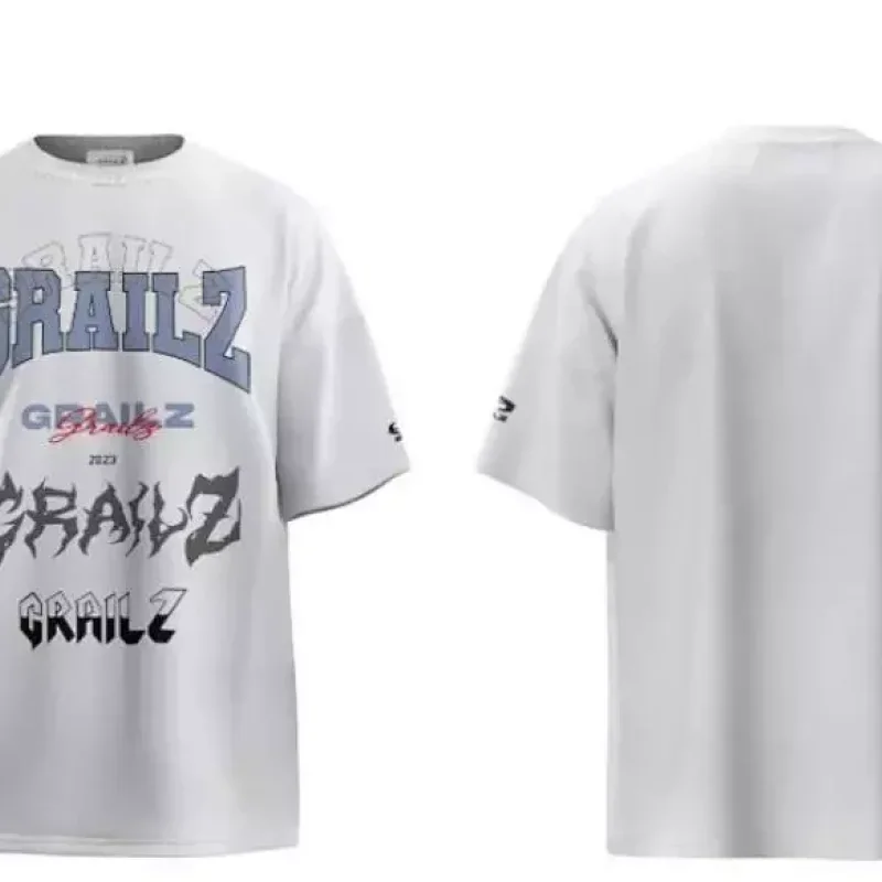 GRAILZ White T-Shirt with Multi-Style Print