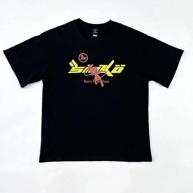 JOY PAIN Black T-Shirt: Pokémon Mew & Born From Pain