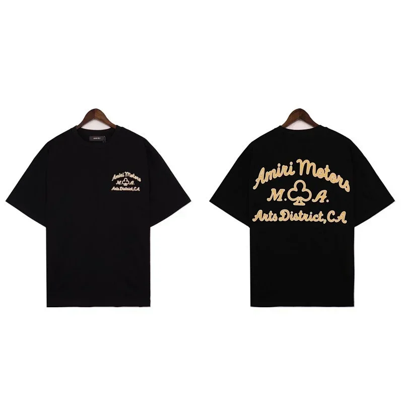 Amiri Motors Graphic T-Shirt: Front Small, Back Large Print