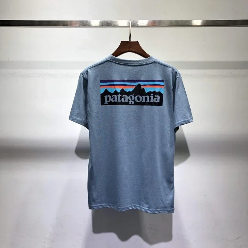 Patagonia Light Blue T-Shirt with Back Print