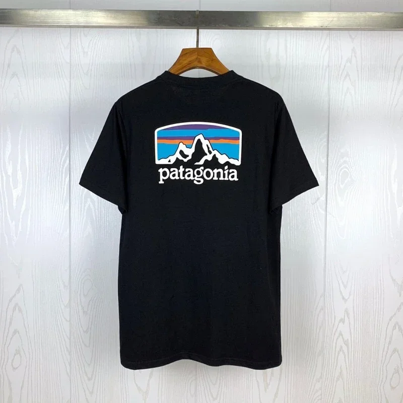 Patagonia Black T-Shirt with Mountain Back Graphic