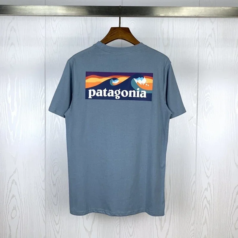 Patagonia Blue T-Shirt w/ Back Print