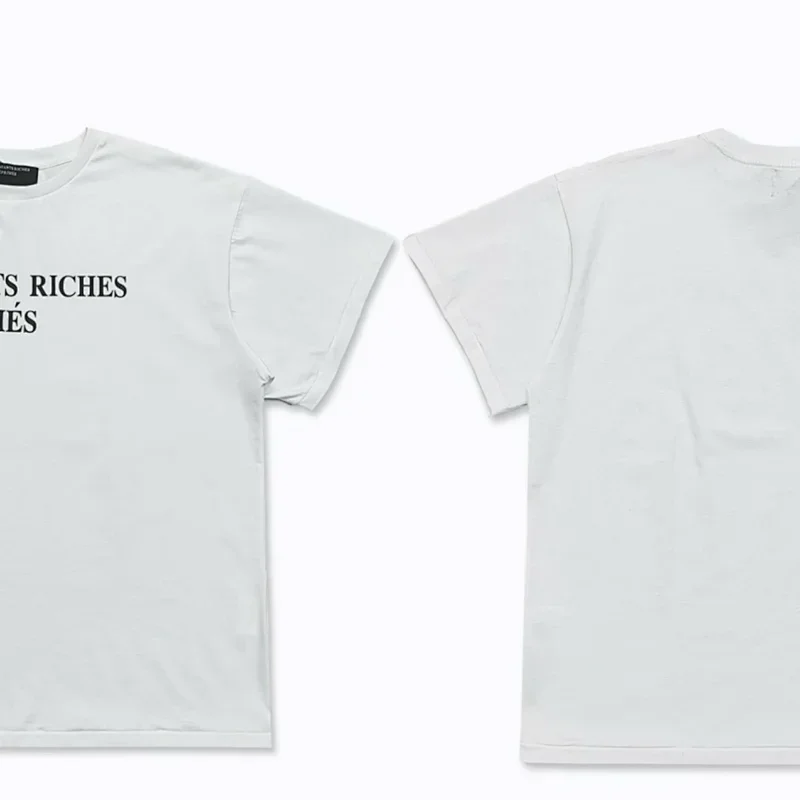 WHO'S RICHES White T-Shirt Front Print