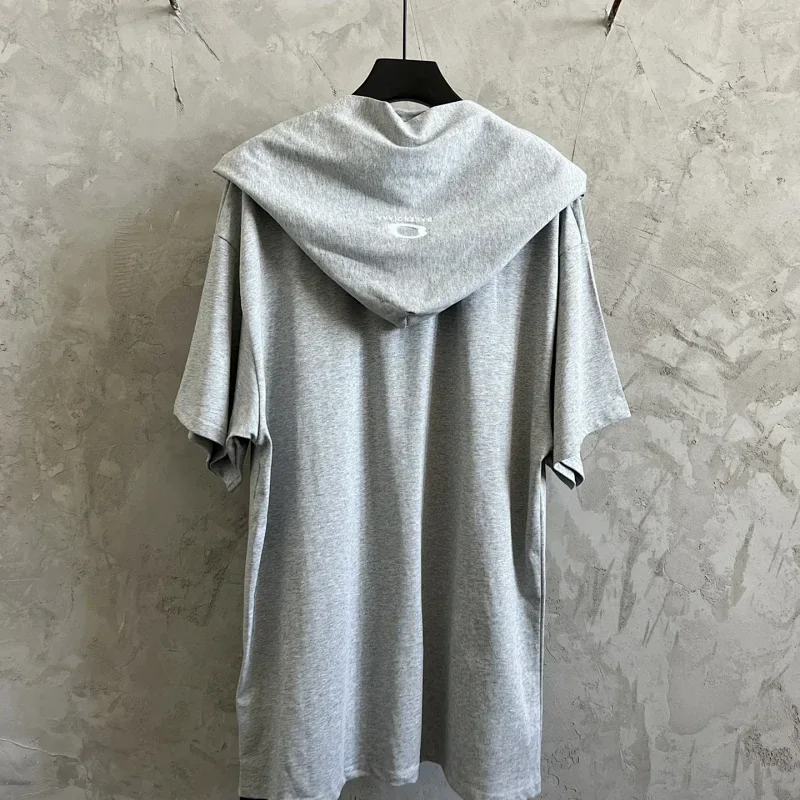 Oakley Gray Hooded Oversized Tee