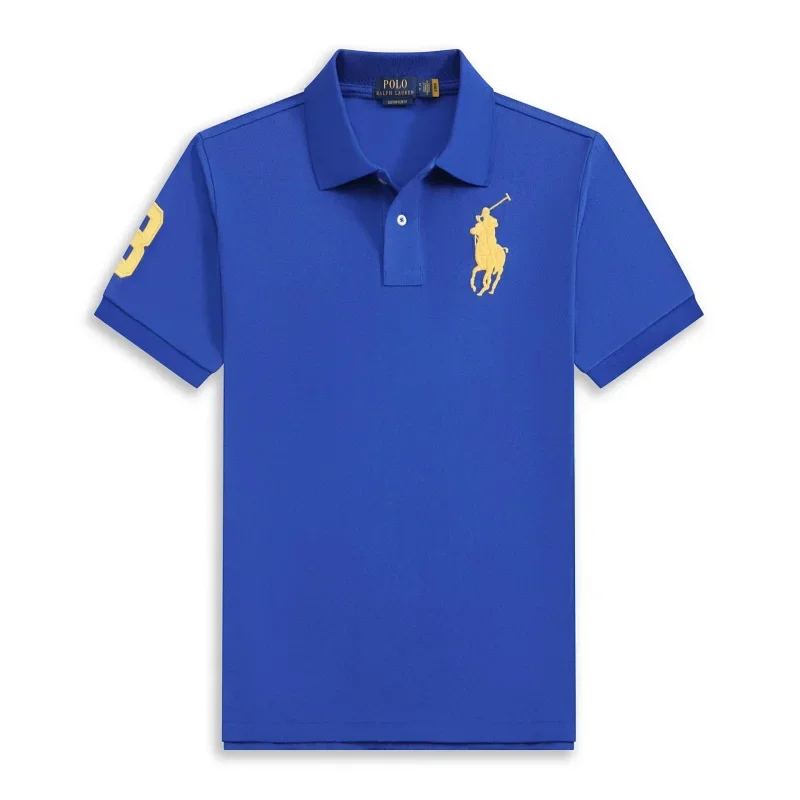 POLO Blue T-Shirt with Yellow Logo