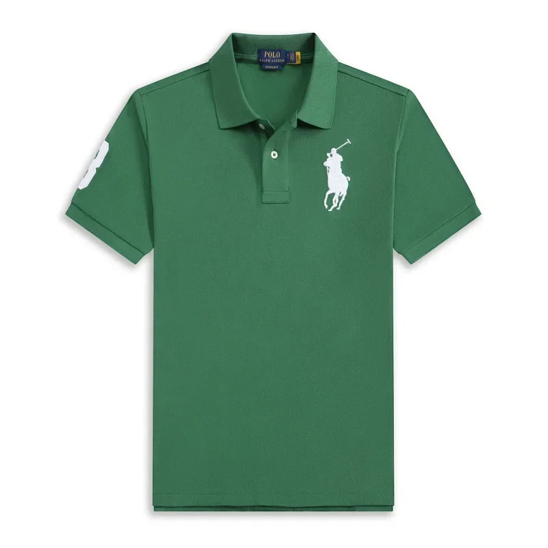 POLO Green T-Shirt with White Polo Player Logo