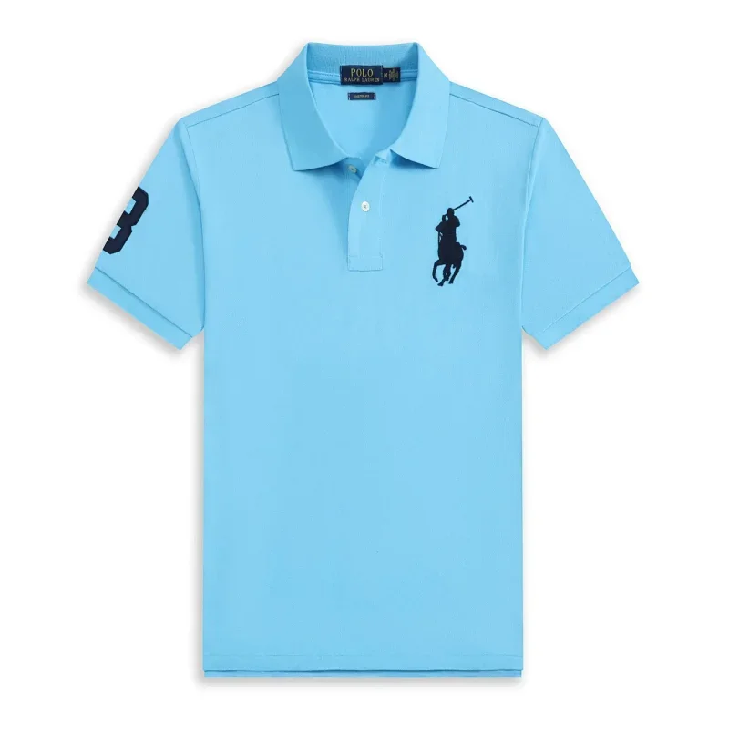 POLO Light Blue T-Shirt with Black Logo