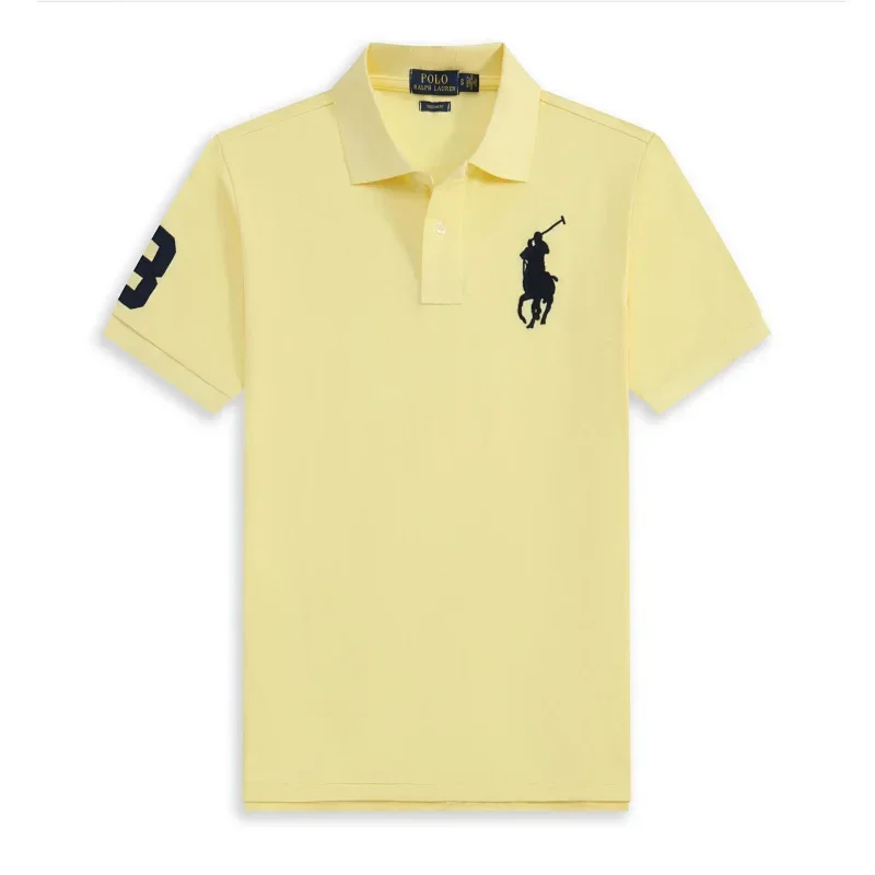 POLO Yellow T-Shirt with Big Pony Logo & Sleeve 3