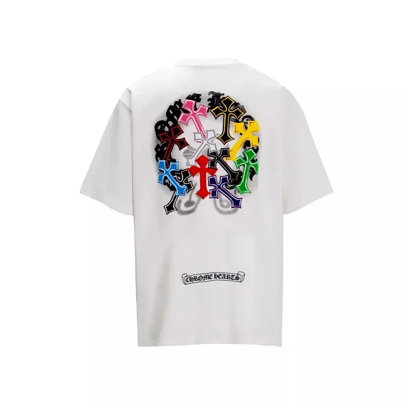 Chrome Hearts Colorful Crosses Logo T-Shirt
