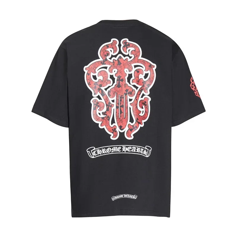 Chrome Hearts Red Ornamental T-Shirt