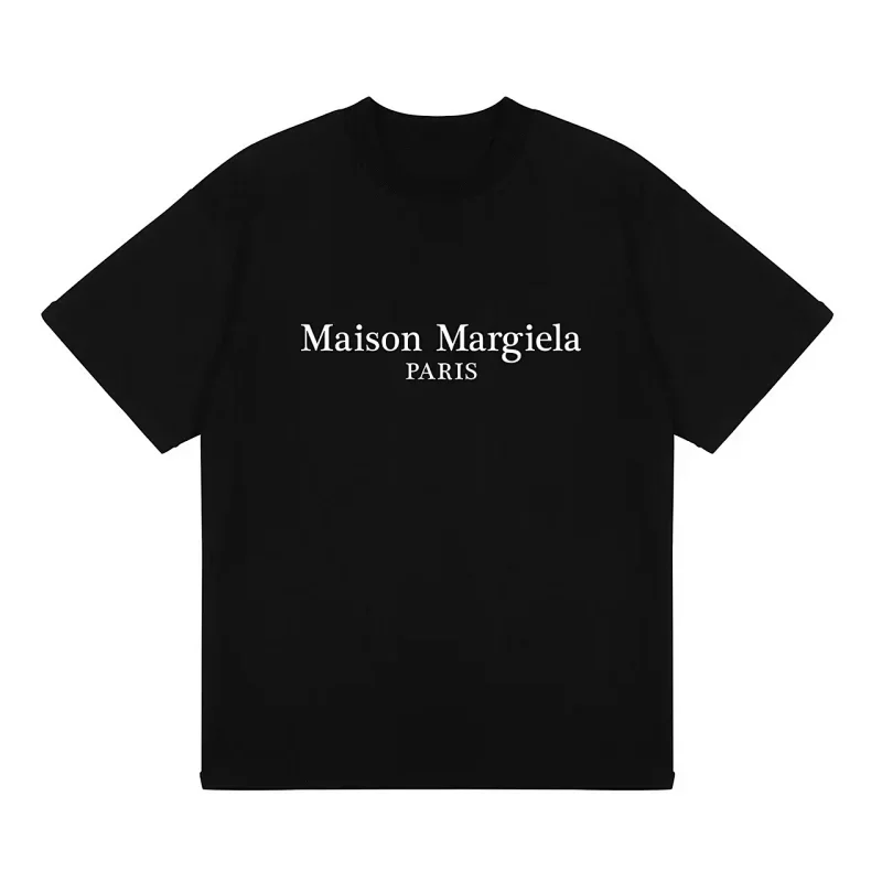 Maison Margiela Black T-Shirt "PARIS" Print
