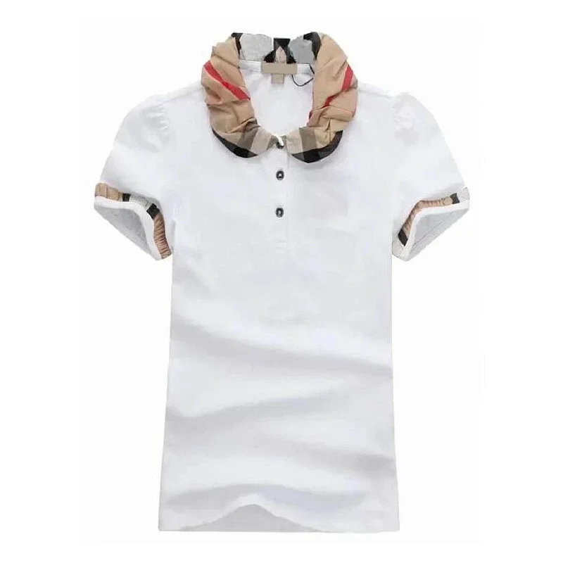 Burberry Plaid Collar & Cuffs T-Shirt