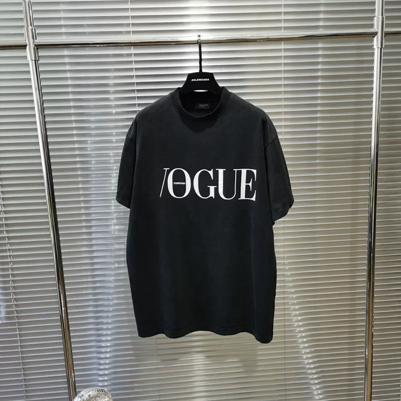 Balenciaga Black Vogue Print Tee