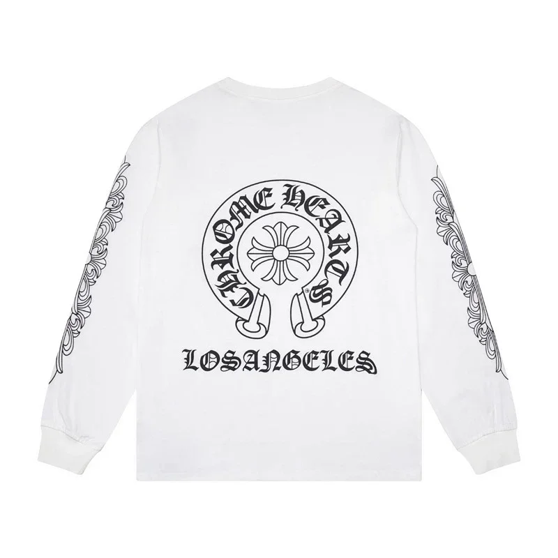 Chrome Hearts Horseshoe Logo & Cross Pattern L/S Tee