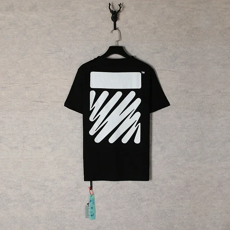 Off-White Black T-Shirt with White Graphic