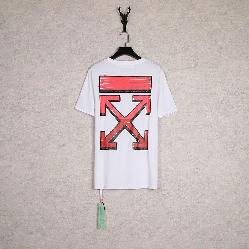 OFF-WHITE T-Shirt with Red Arrow Back Graphic