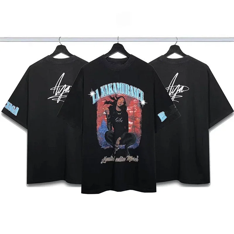 Aya Black LA Nakamurance Graphic Oversize Tee