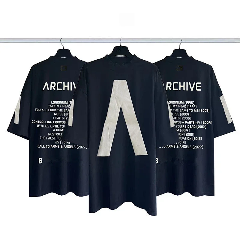 Archive Black T-Shirt "A" Print & Back Text