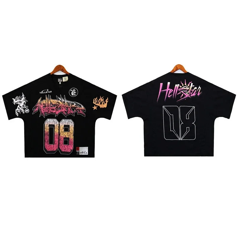 Hellstar Oversized T-Shirt 08 Graffiti Flame Print