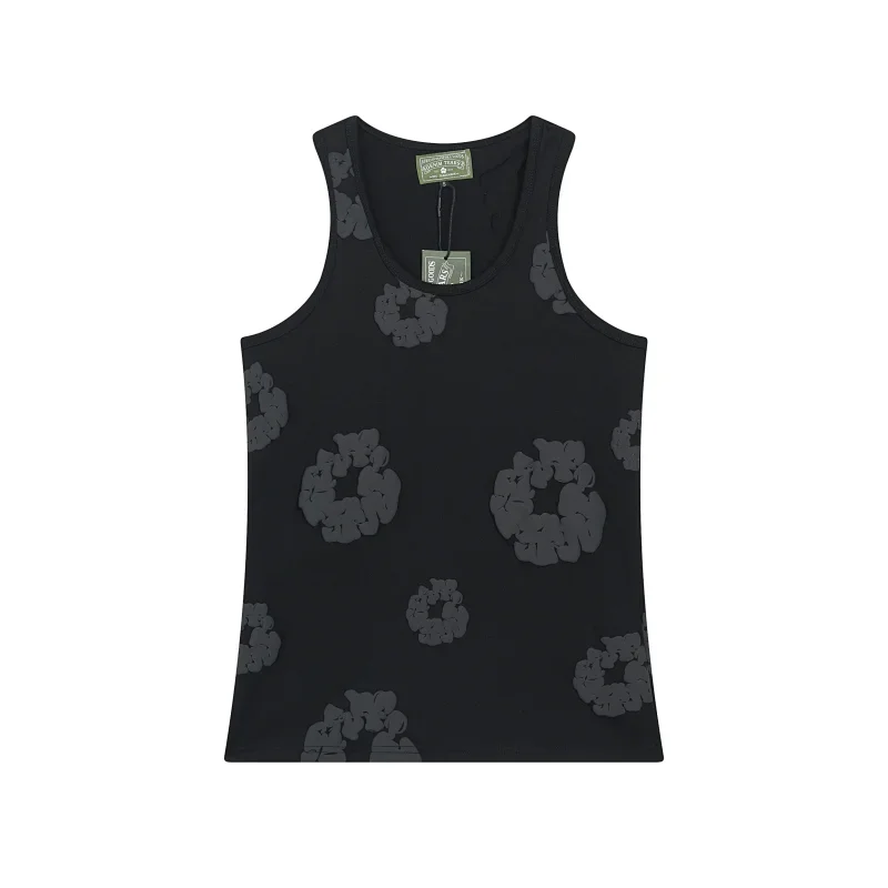 Human Made Black Floral Wreath Tank