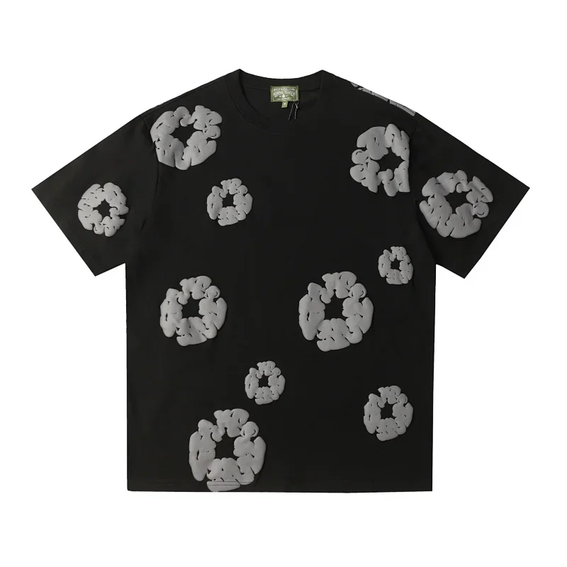 MISTERGENTLEMAN Black T-Shirt Gray Circle Print