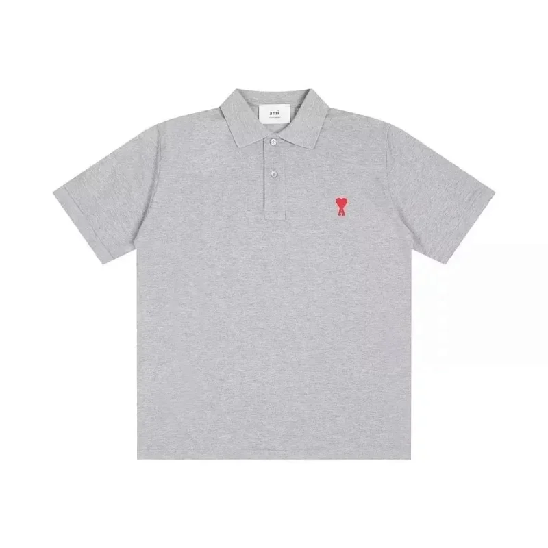 Ami Gray Polo T-Shirt