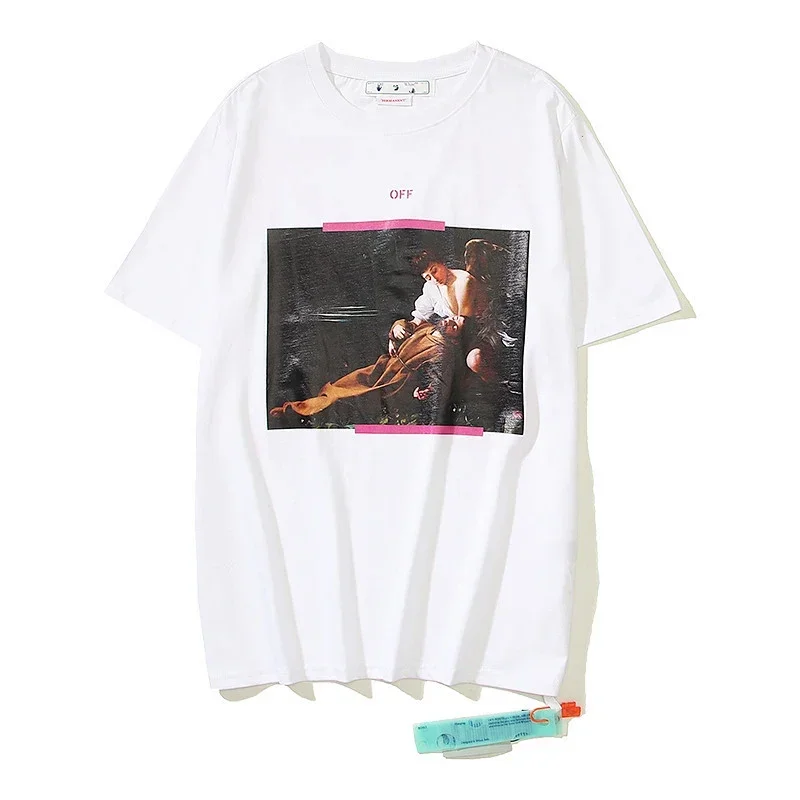 OFF-WHITE "OFF" Art Tee with Pink Tape