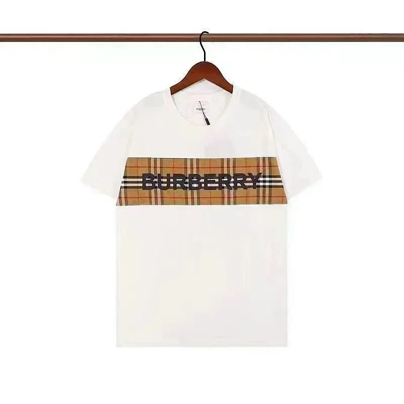 Burberry White Logo Check T-Shirt