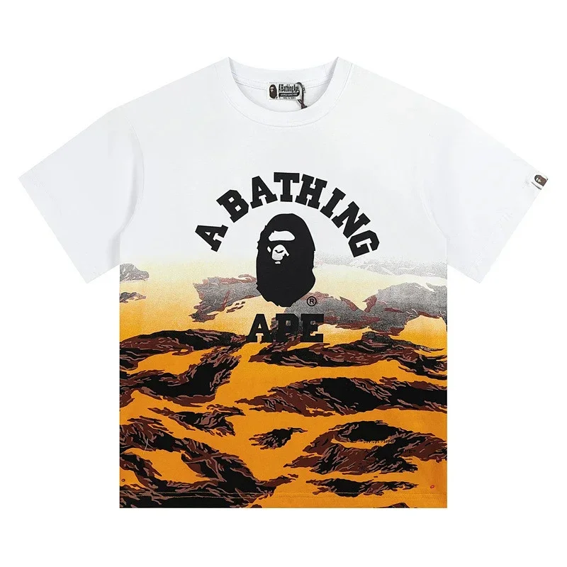A BATHING APE Gradient Orange-Brown Camo T-Shirt