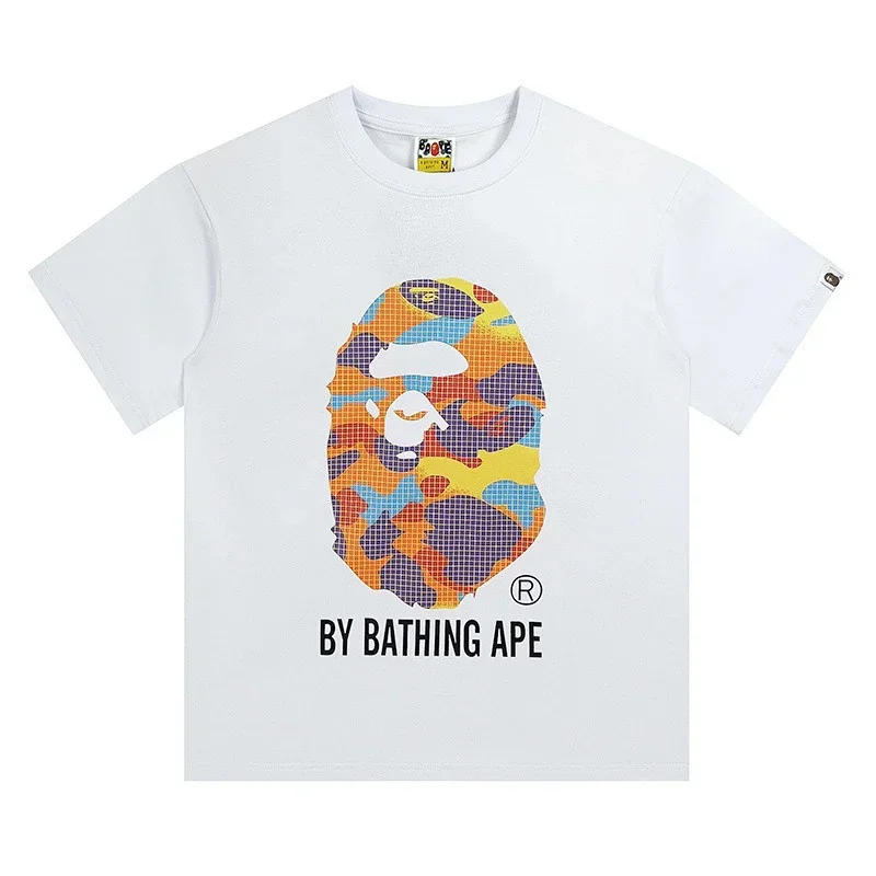 BAPE White Camo Ape Head Tee