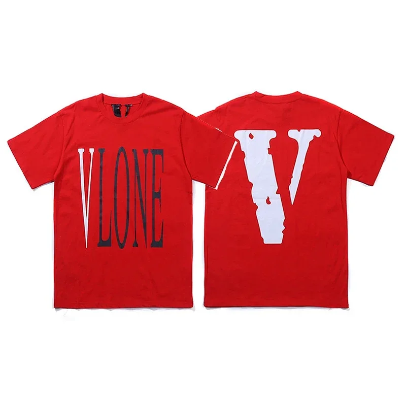VLONE Red T-Shirt (Front Print, Back V Design)