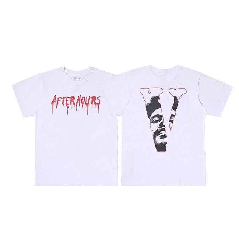 VLONE White "AFTER HOURS" T-Shirt with Back V-Portrait