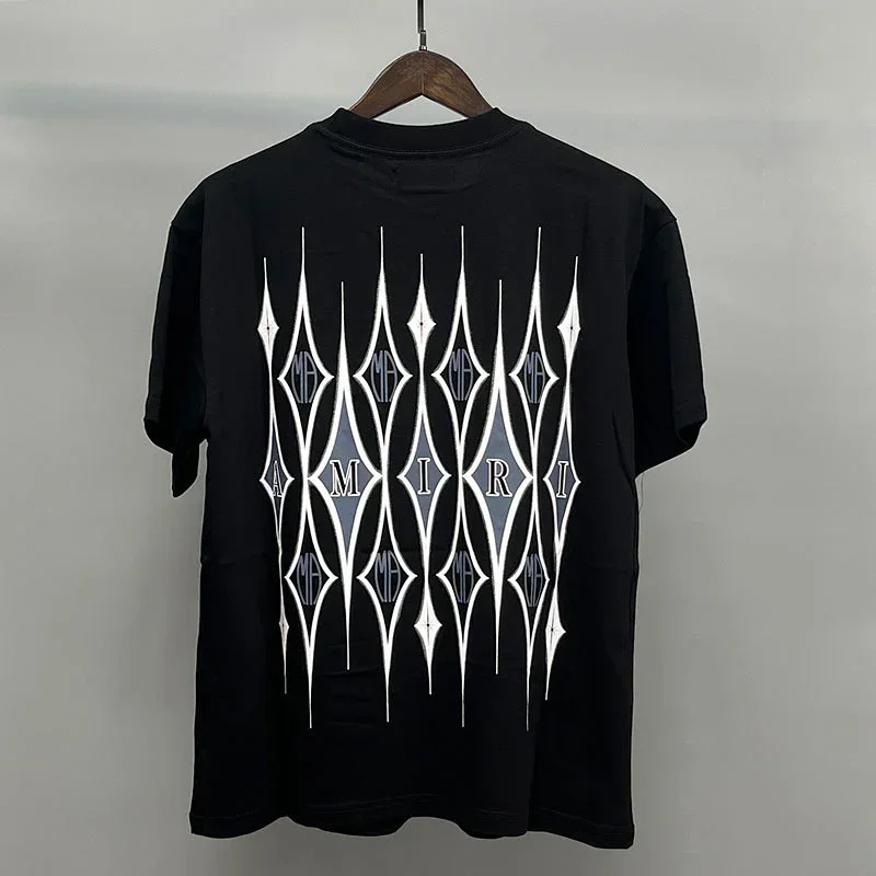 AMIRI Diamond Pattern & Letter Print T-Shirt