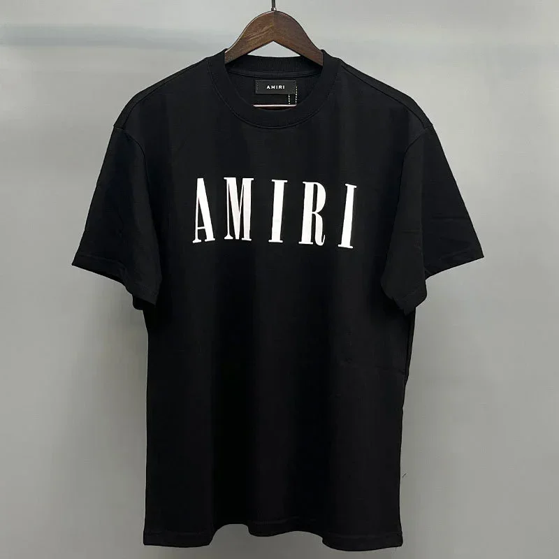 AMIRI Black T-Shirt with White Logo