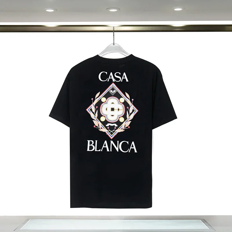 CASA BLANCA Black T-Shirt with Back Print