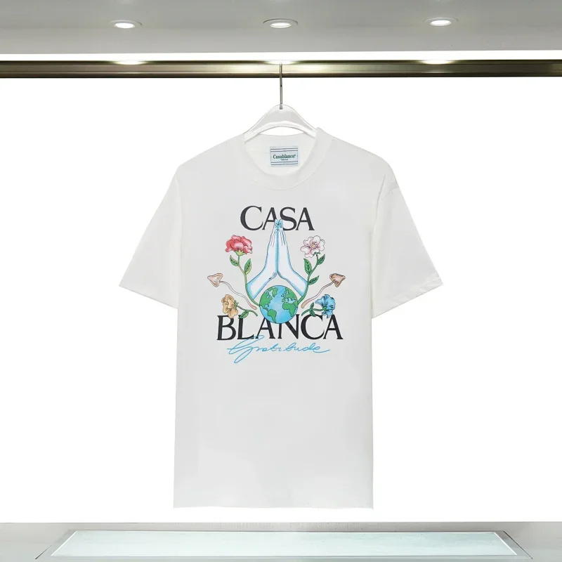 Casablanca White T-Shirt: "CASA BLANCA" Graphic