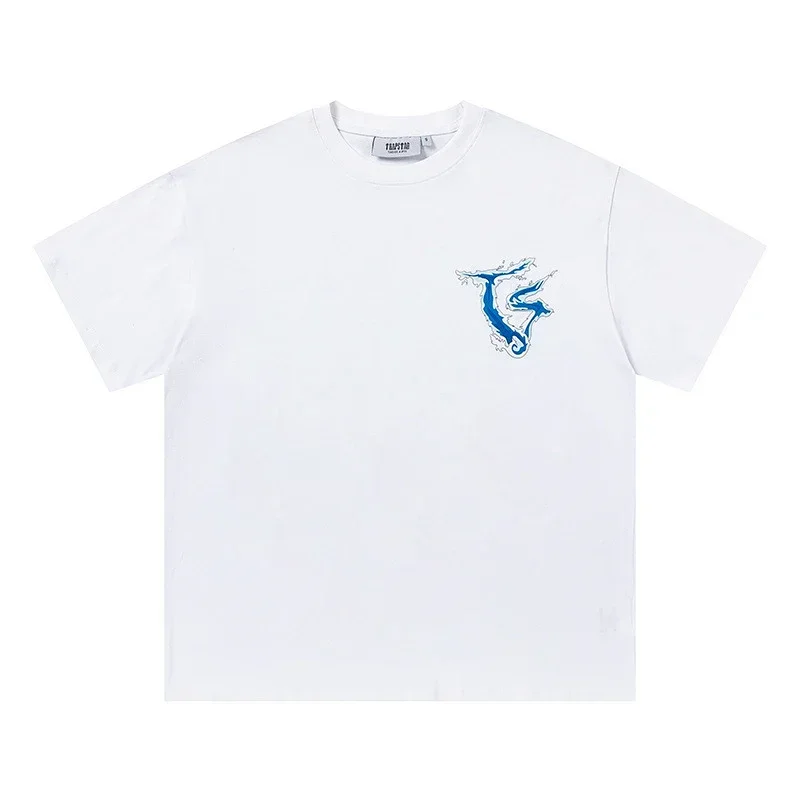 TAKA ORIG Blue Logo White T-Shirt