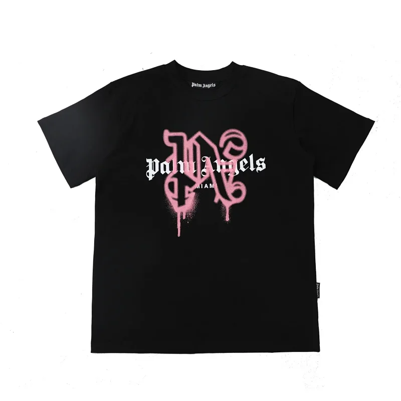 Palm Angels Graffiti Drip Logo T-Shirt