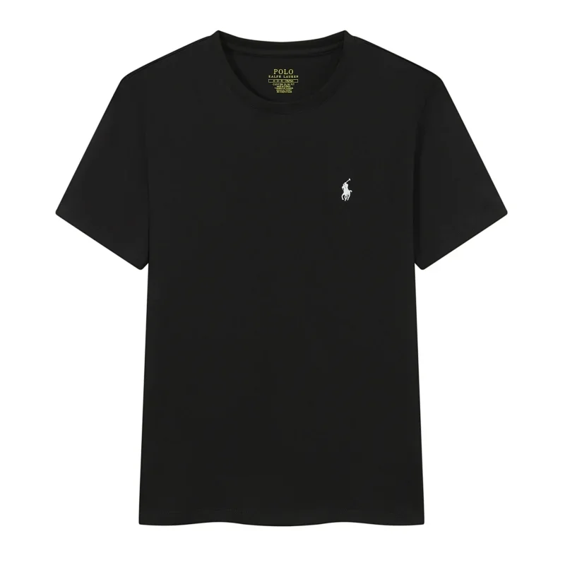 POLO Black T-Shirt with White Player Logo