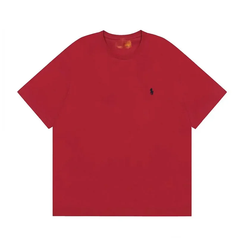 Polo Red T-Shirt Black Pony Embroidery