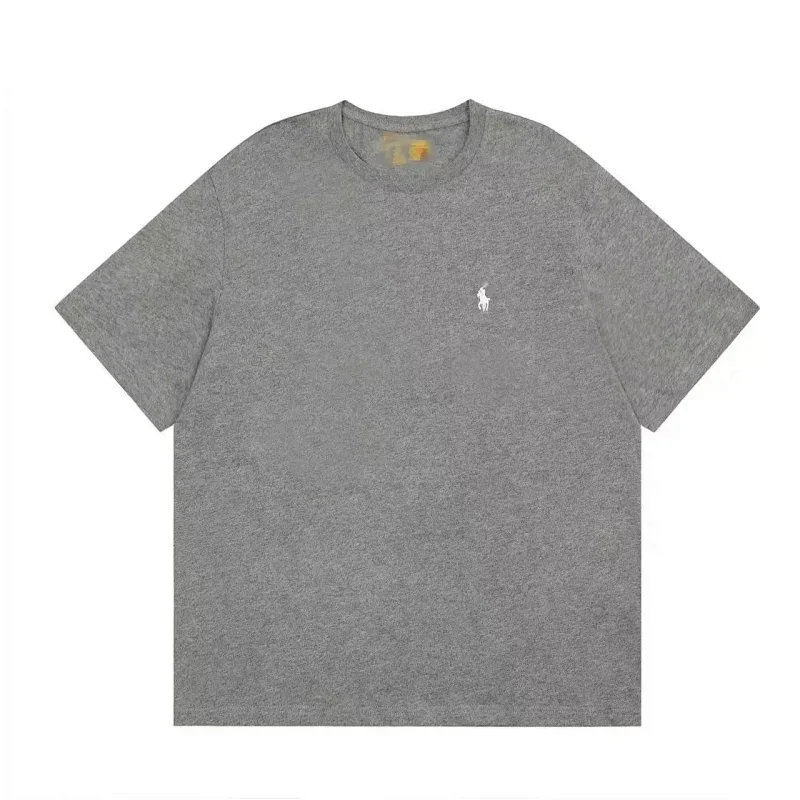 Polo Gray T-Shirt with White Pony Logo