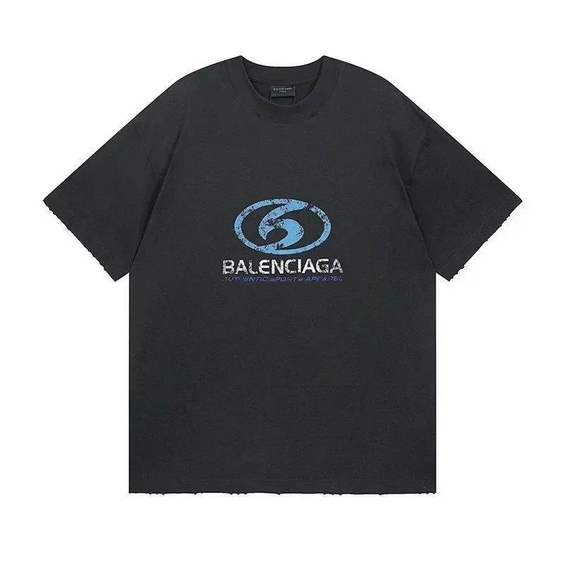 BALENCIAGA Distressed Logo T-Shirt